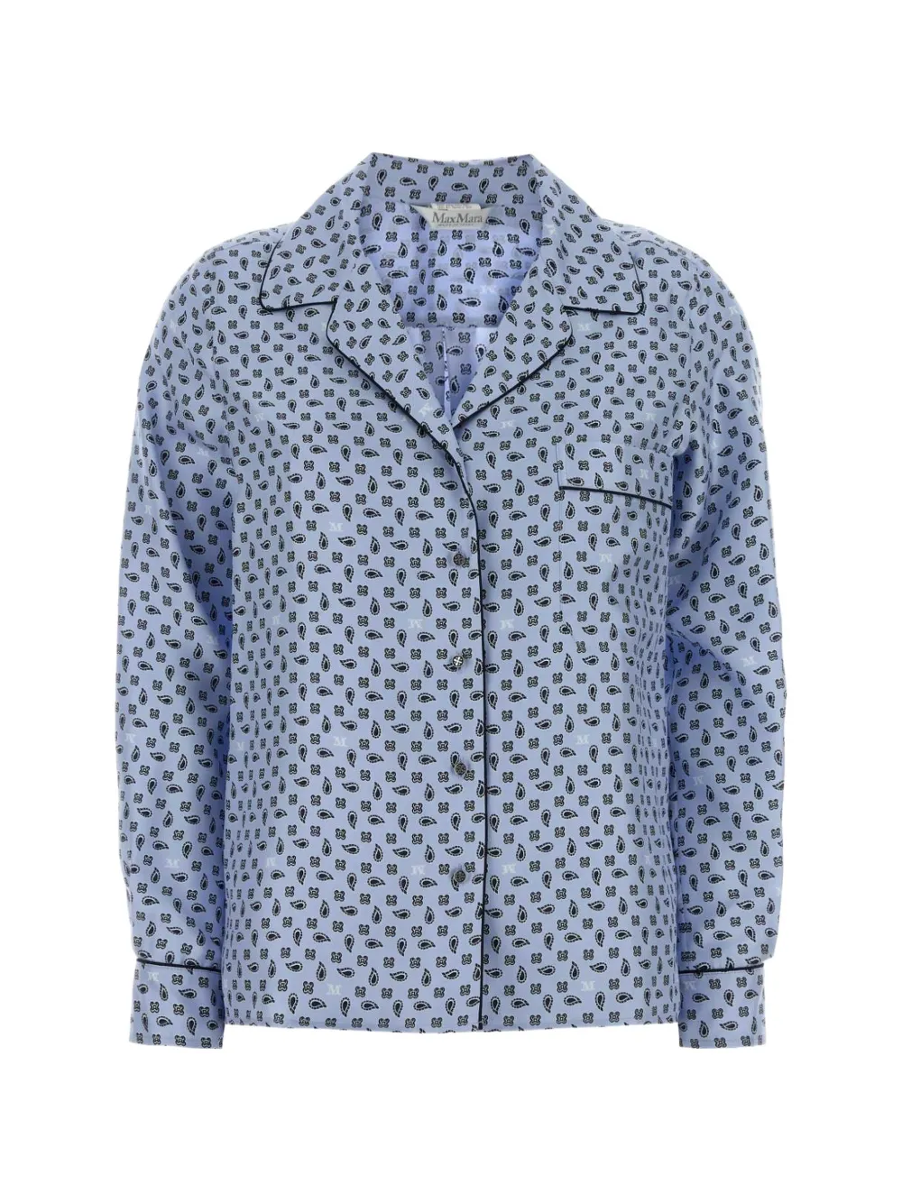 Max Mara printed silk disco shirt - Blue