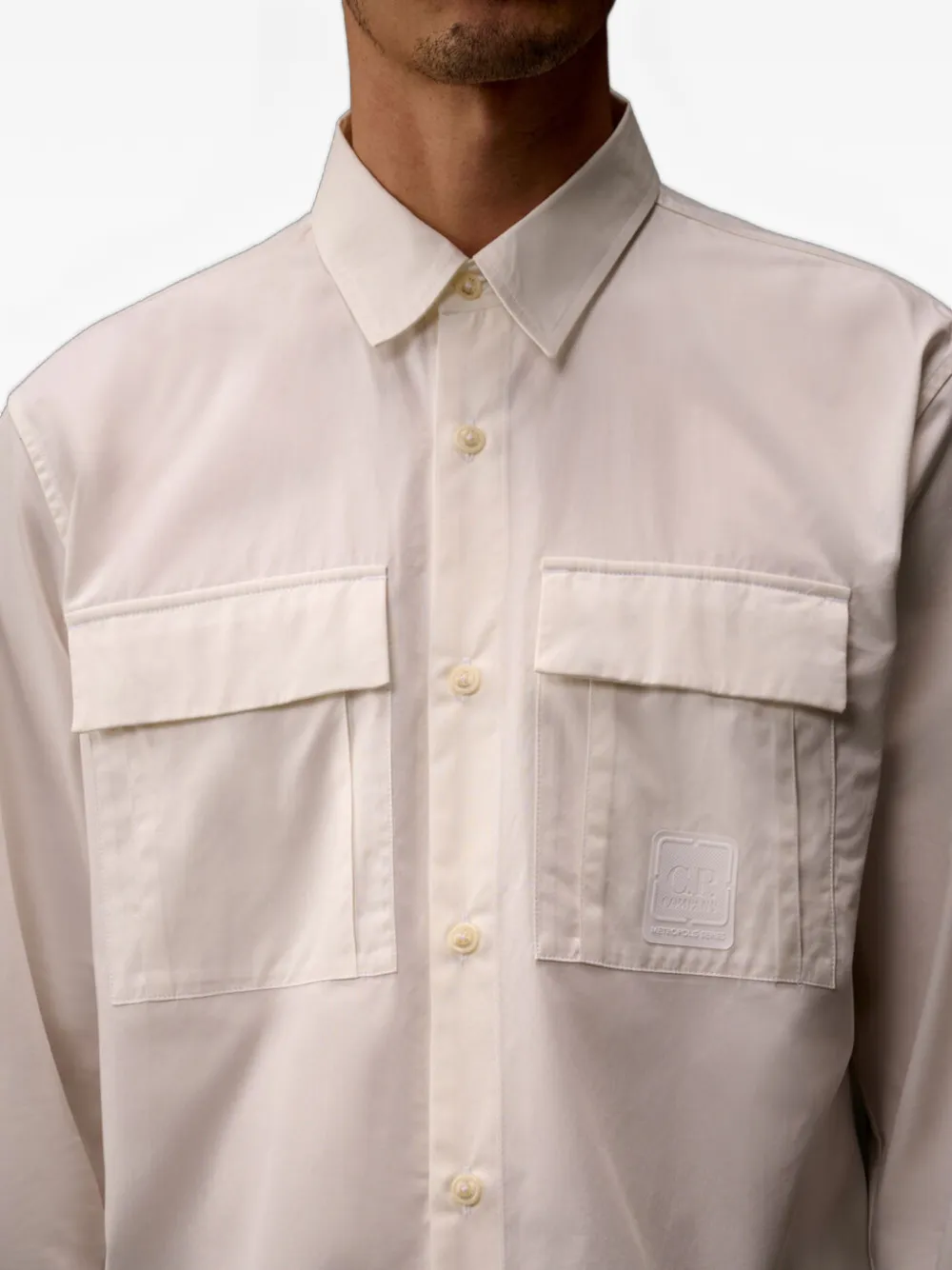 C.P. Company Metropolis gabardine overhemd Beige