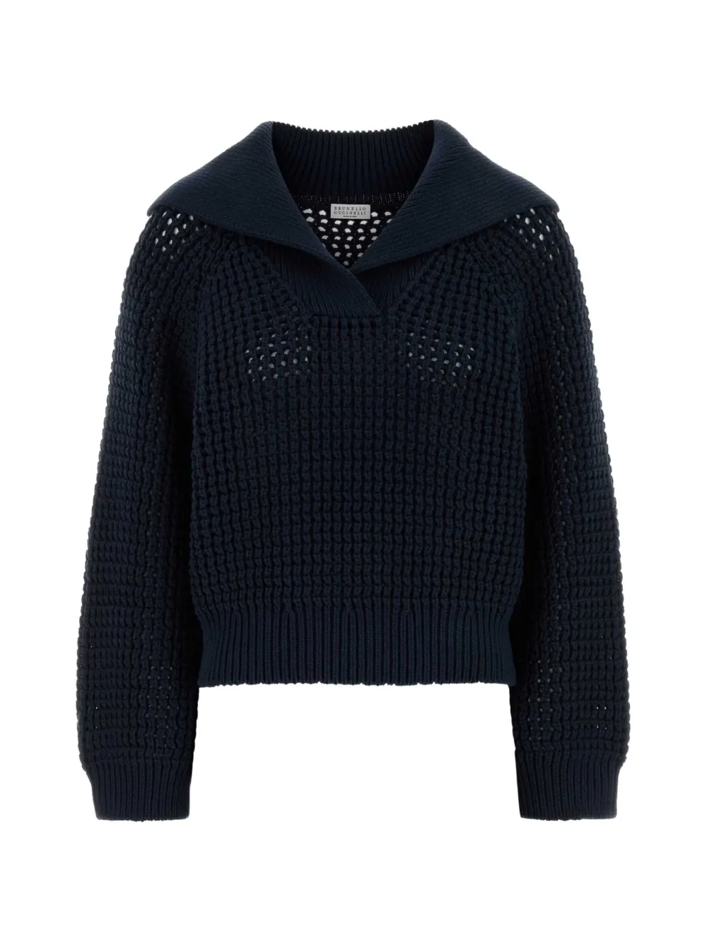 Brunello Cucinelli open-stitch sweater - Blau