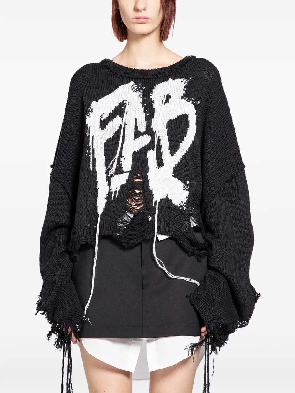 Ssheena distressed sweater - Nero