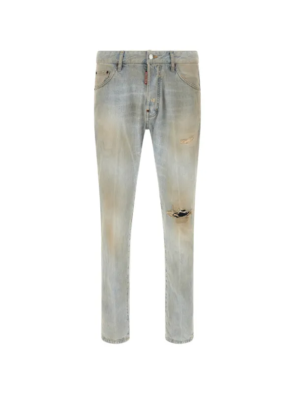 DSQUARED2 ダメージジーンズ | ブルー | FARFETCH JP
