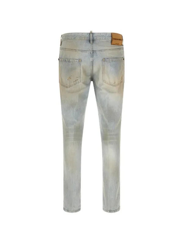 DSQUARED2 ダメージジーンズ | ブルー | FARFETCH JP