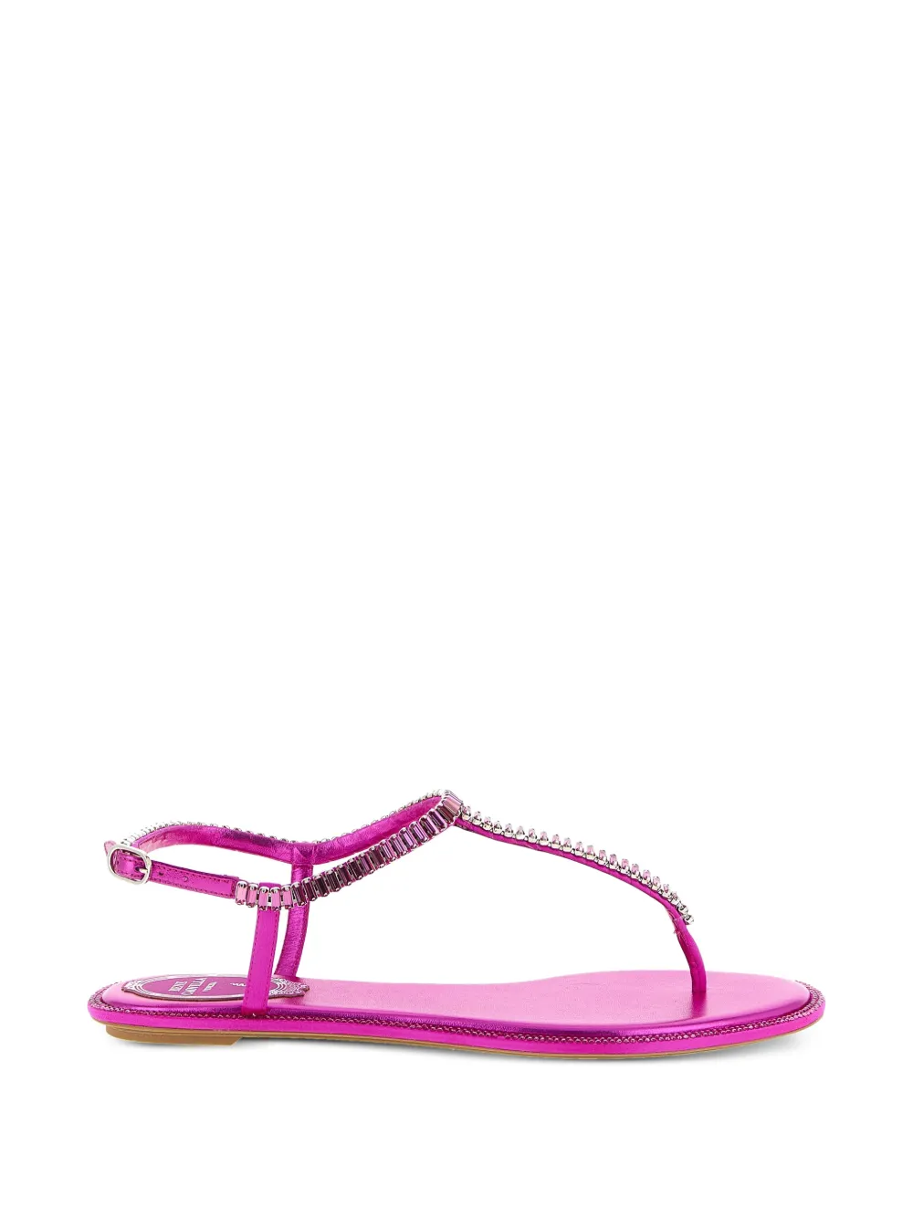 René Caovilla Diana open-toe leather sandals Roze