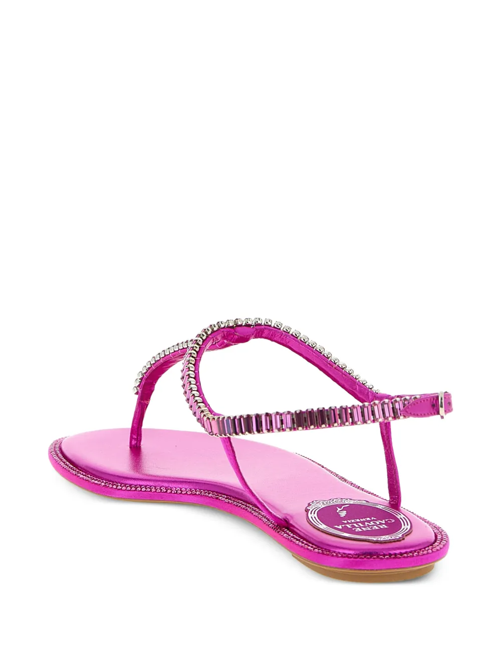 René Caovilla Diana open-toe leather sandals Roze