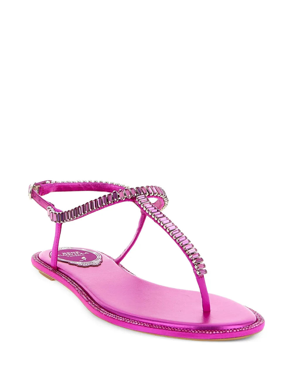 René Caovilla Diana open-toe leather sandals Roze