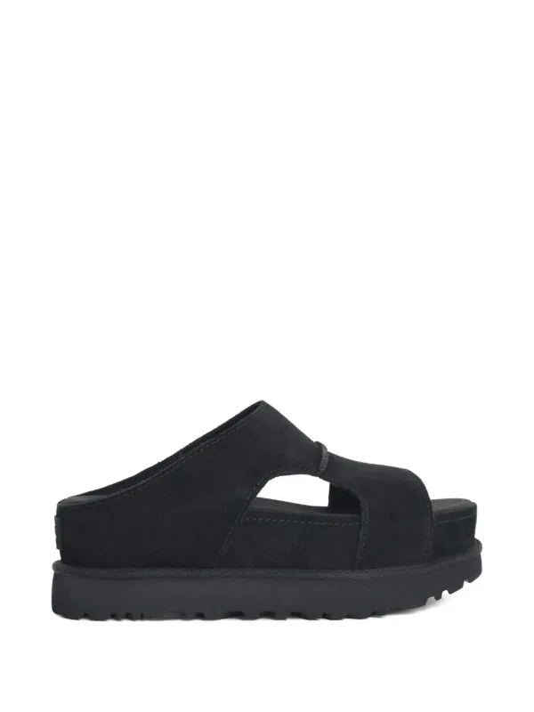 UGG オープントゥ サンダル | ブラック | FARFETCH JP