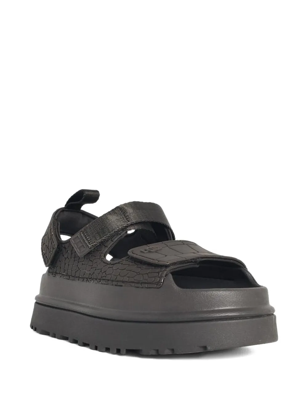 UGG Leren sandalen met bandjes met reliëf Bruin