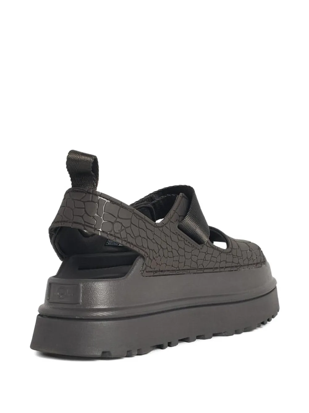 UGG Leren sandalen met bandjes met reliëf Bruin