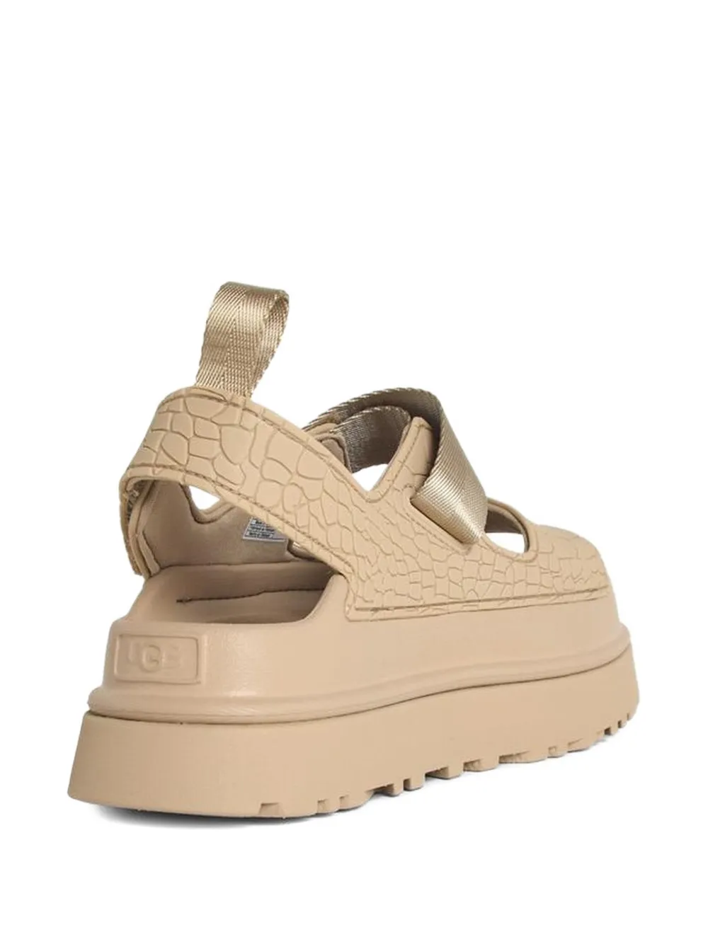 UGG Goldenglow leren sandalen met reliëf Beige