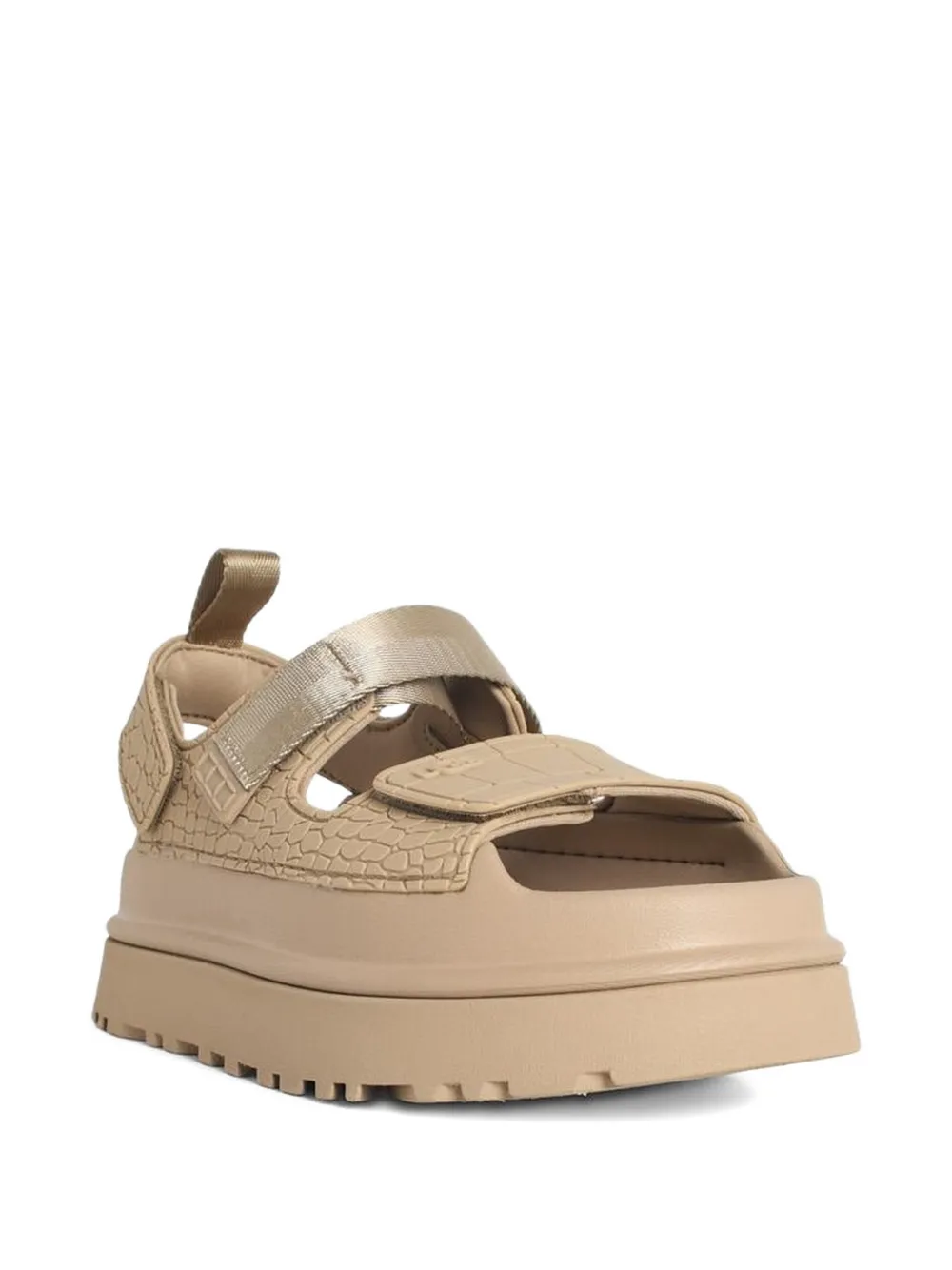 UGG Goldenglow leren sandalen met reliëf Beige