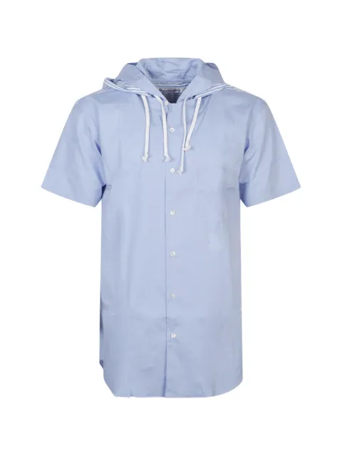 Comme des Garçons Homme striped hooded shirt