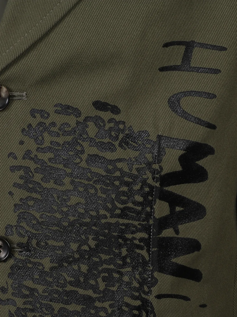  Comme Des Garçons Homme Printed Blazer Jacket - Green 