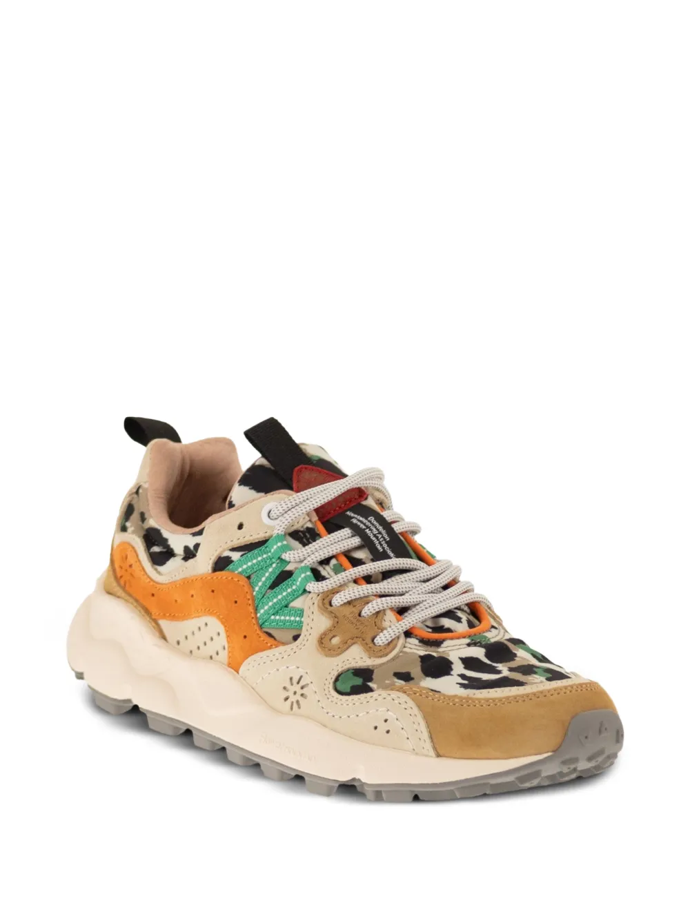 FLOWER MOUNTAIN Yamano 3 sneakers met bloemenpatroon Beige