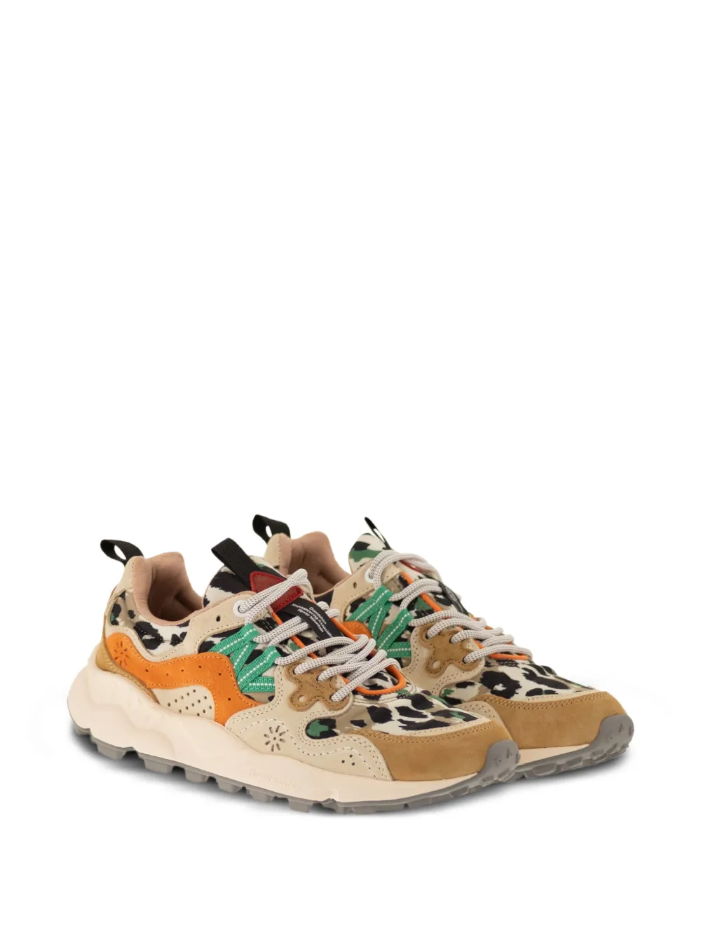 FLOWER MOUNTAIN Yamano 3 sneakers met bloemenpatroon Beige
