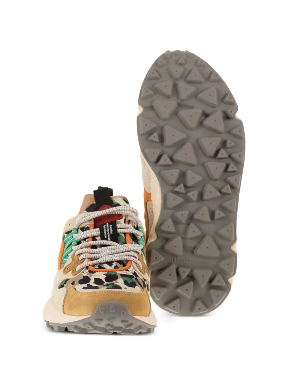 FLOWER MOUNTAIN Yamano 3 sneakers met bloemenpatroon Beige