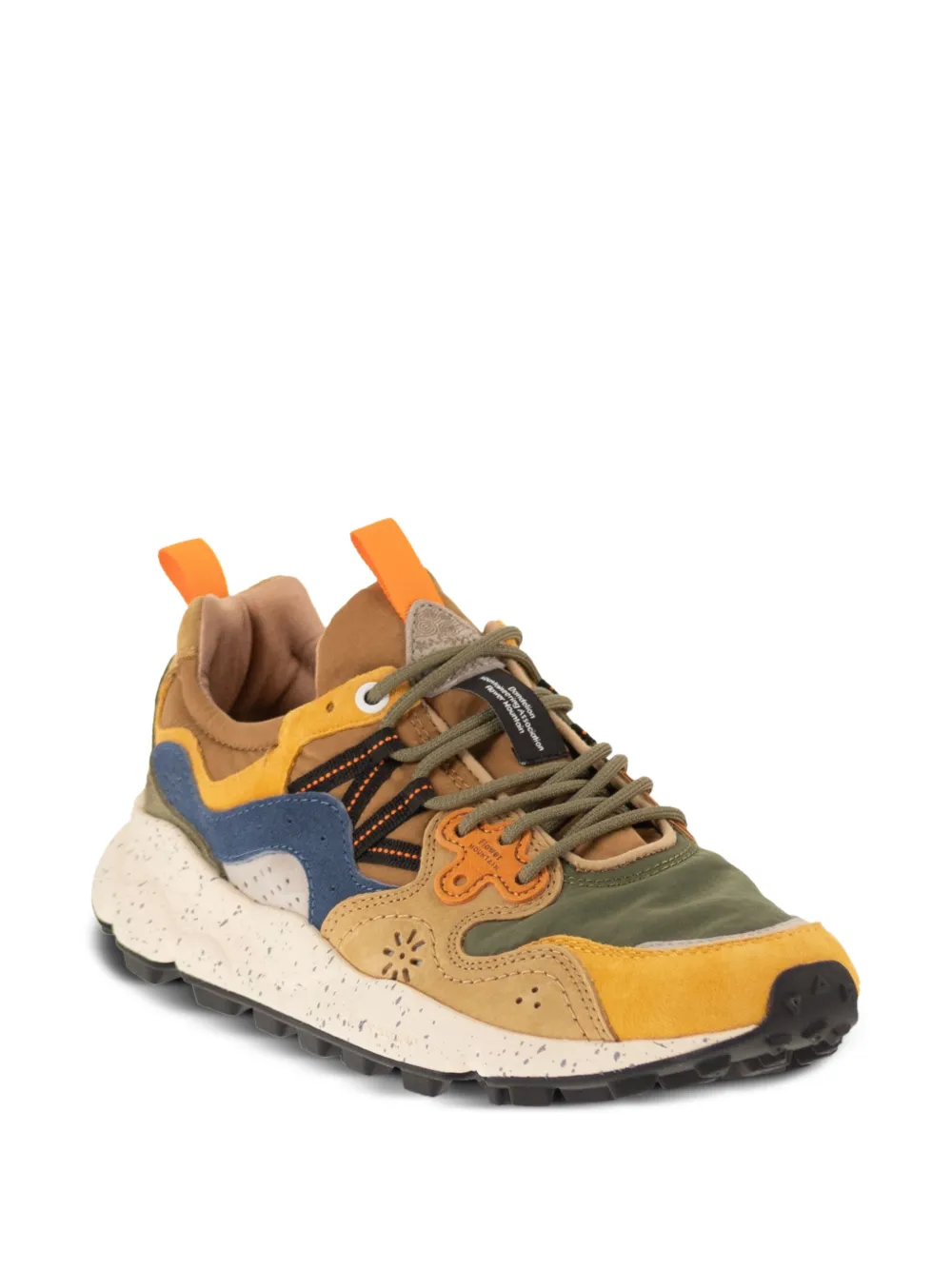 FLOWER MOUNTAIN Yamano 3 floral-motif sneakers Beige