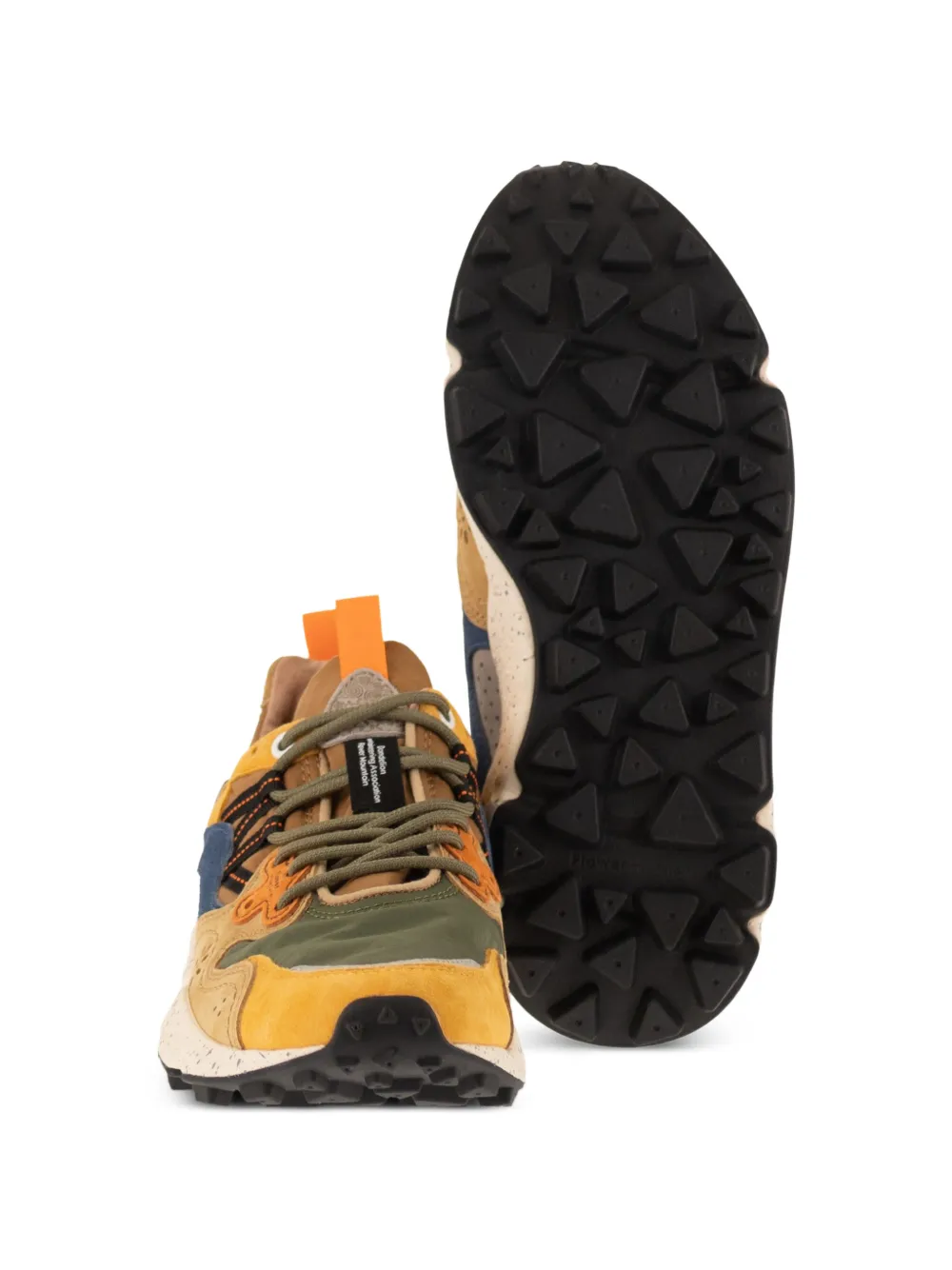 FLOWER MOUNTAIN Yamano 3 floral-motif sneakers Beige