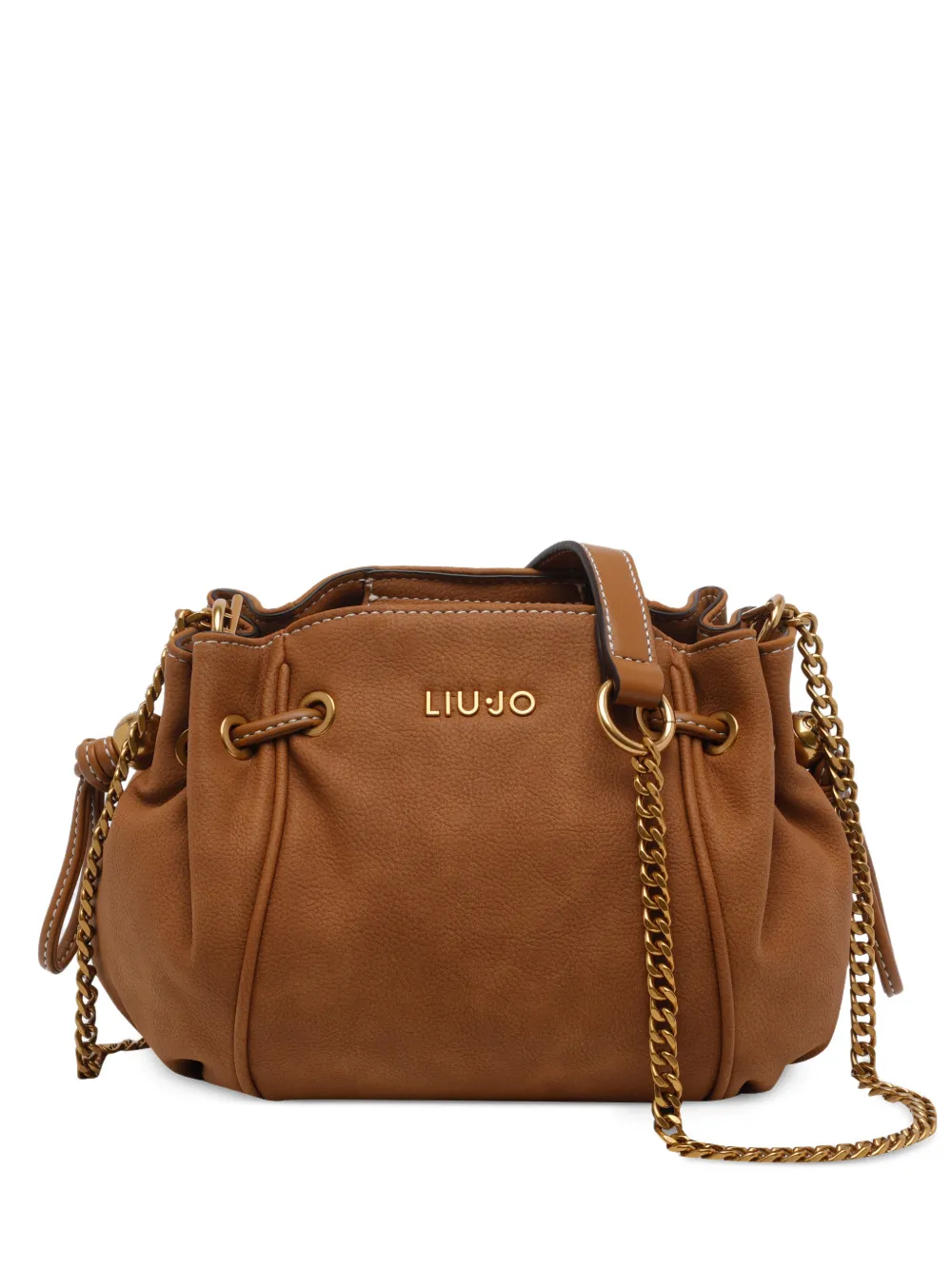 LIU JO Borsa a spalla con logo - Marrone