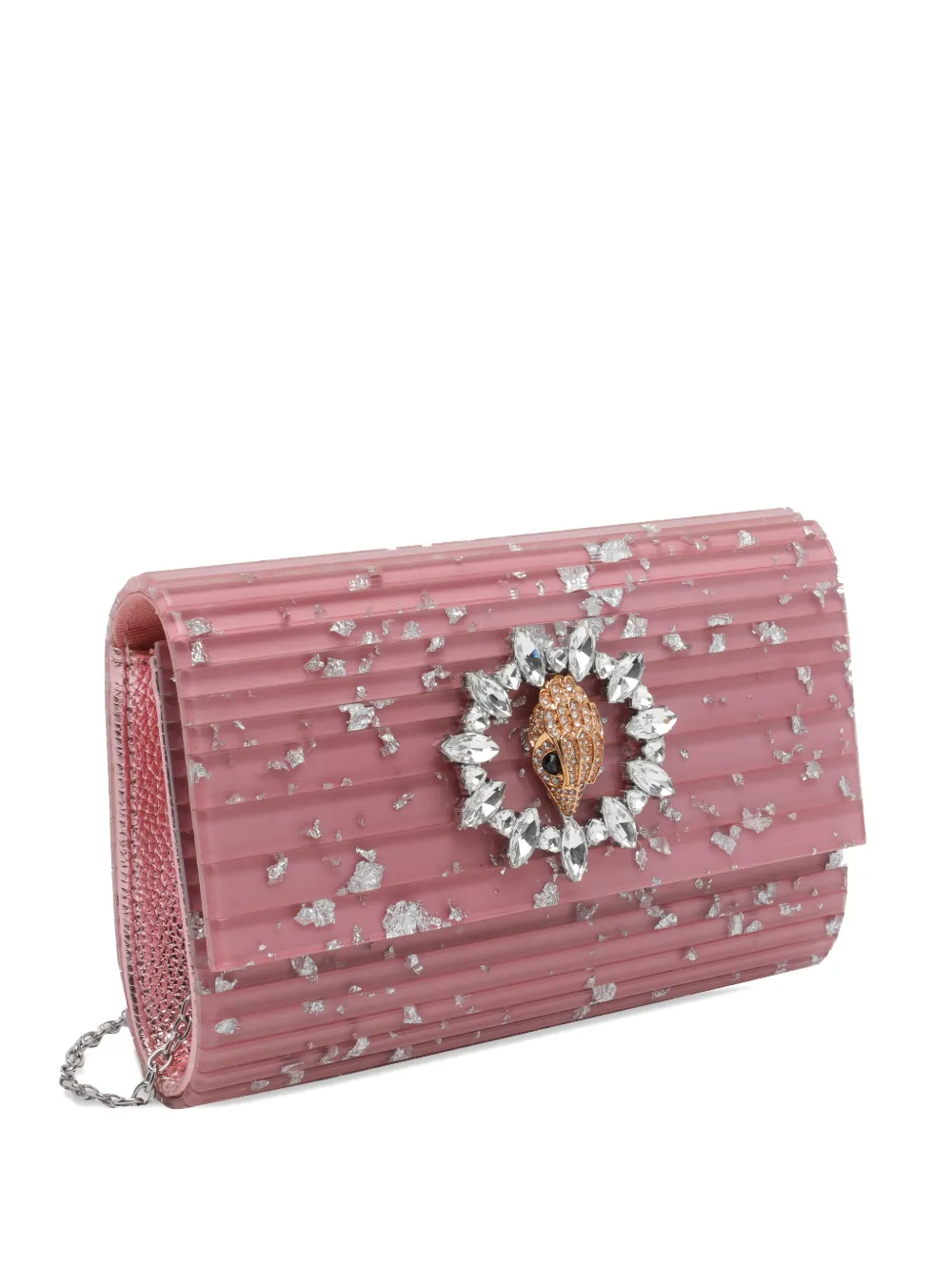 Kurt Geiger London eagle embellished chain clutch bag - Rosa