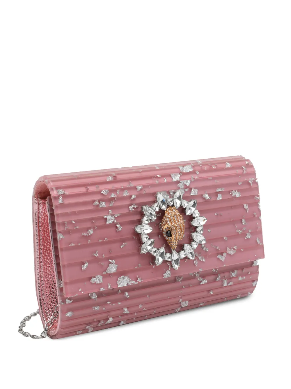  Kurt Geiger London Eagle Embellished Chain Clutch Bag - Pink 