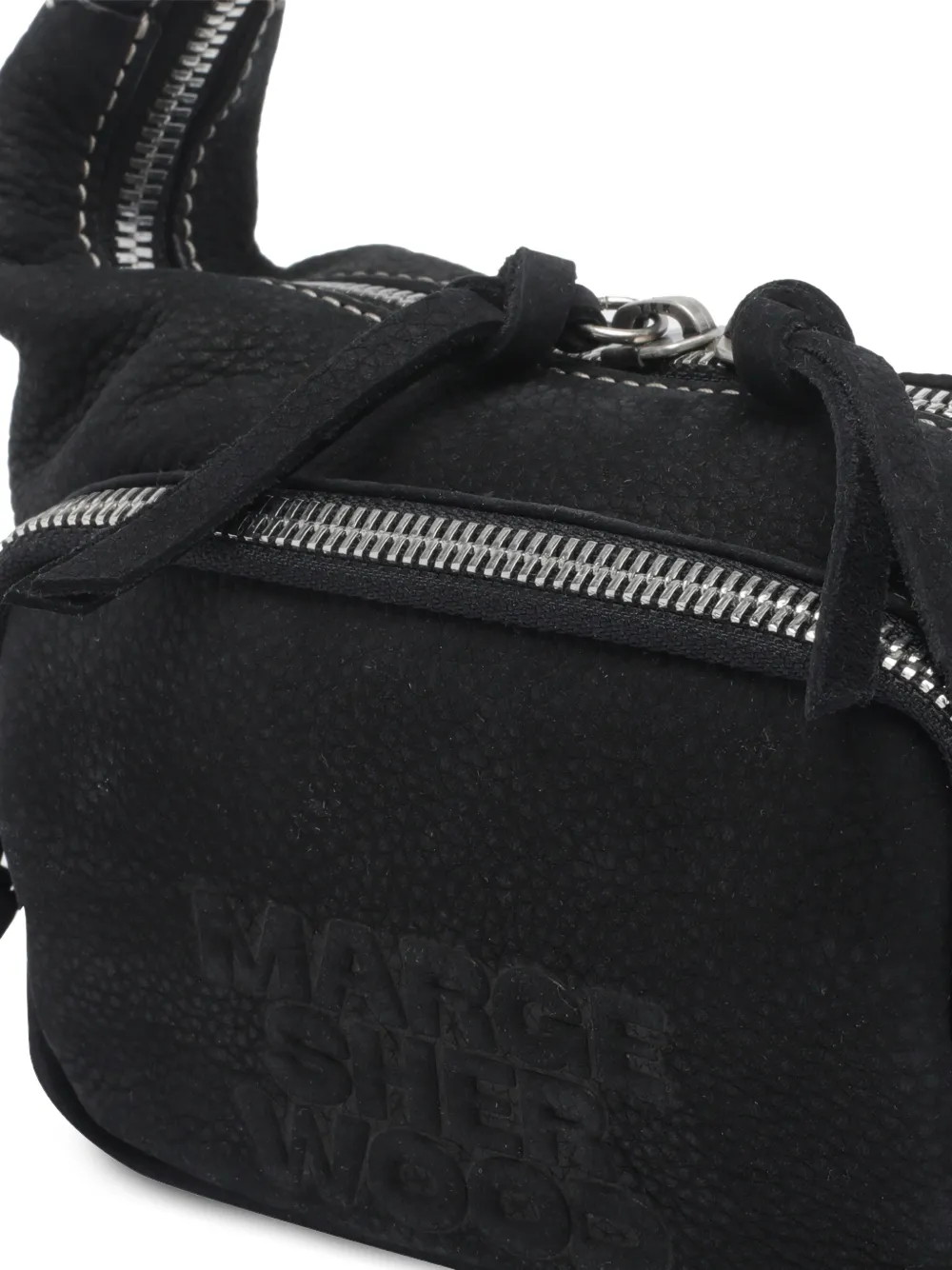 Marge Sherwood Micro City schoudertas met logodetail Zwart