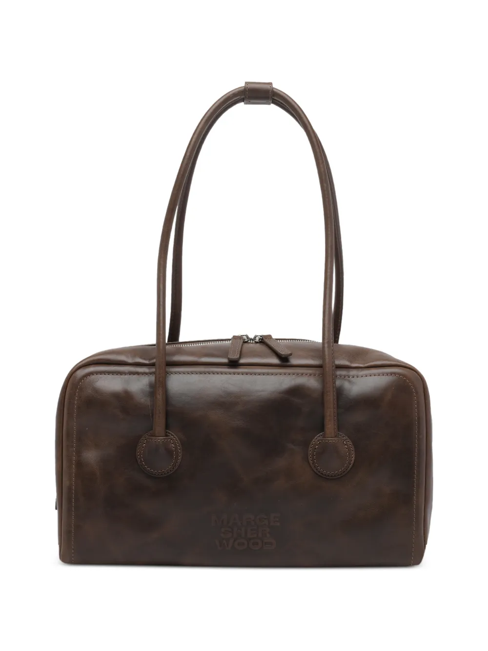 Marge Sherwood Soft Boston leather shoulder bag - Marrone