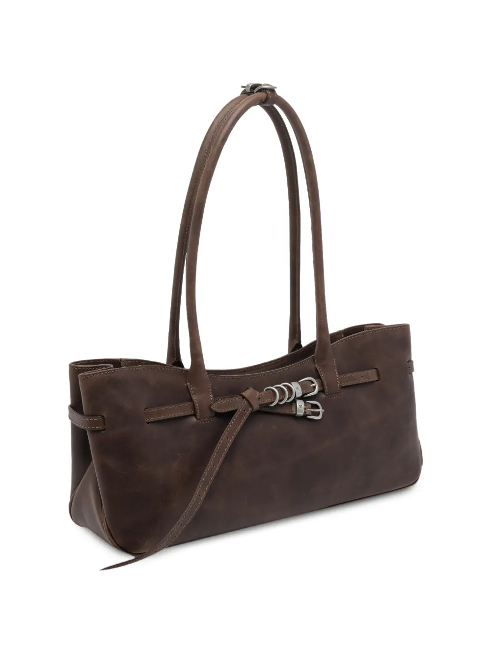  Marge Sherwood Zip Leather Shoulder Bag - Brown 