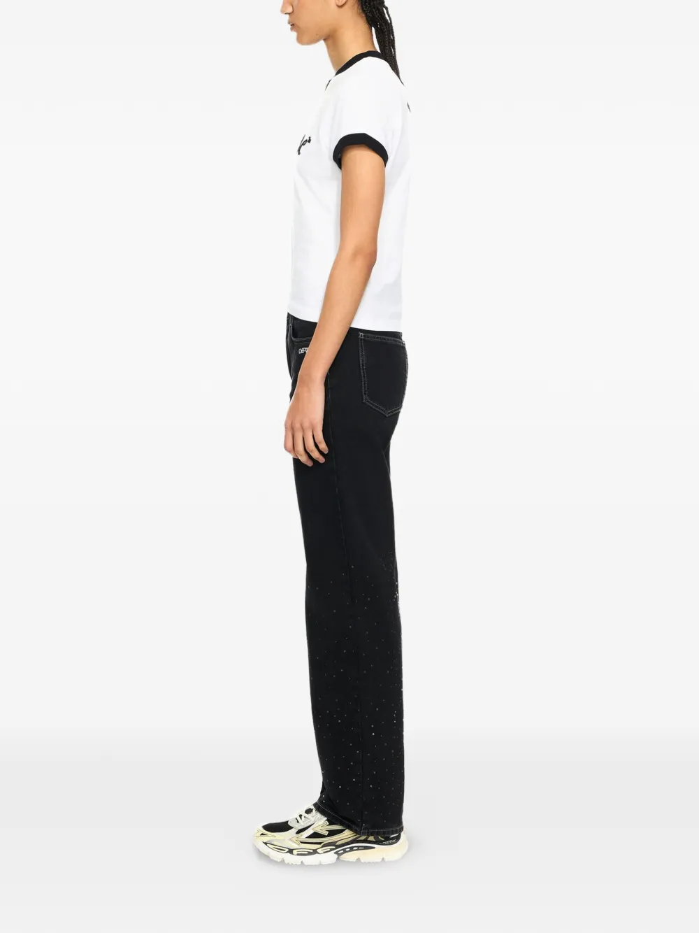  Off-white X Swarovski Crystal-embellished Jeans - Black 