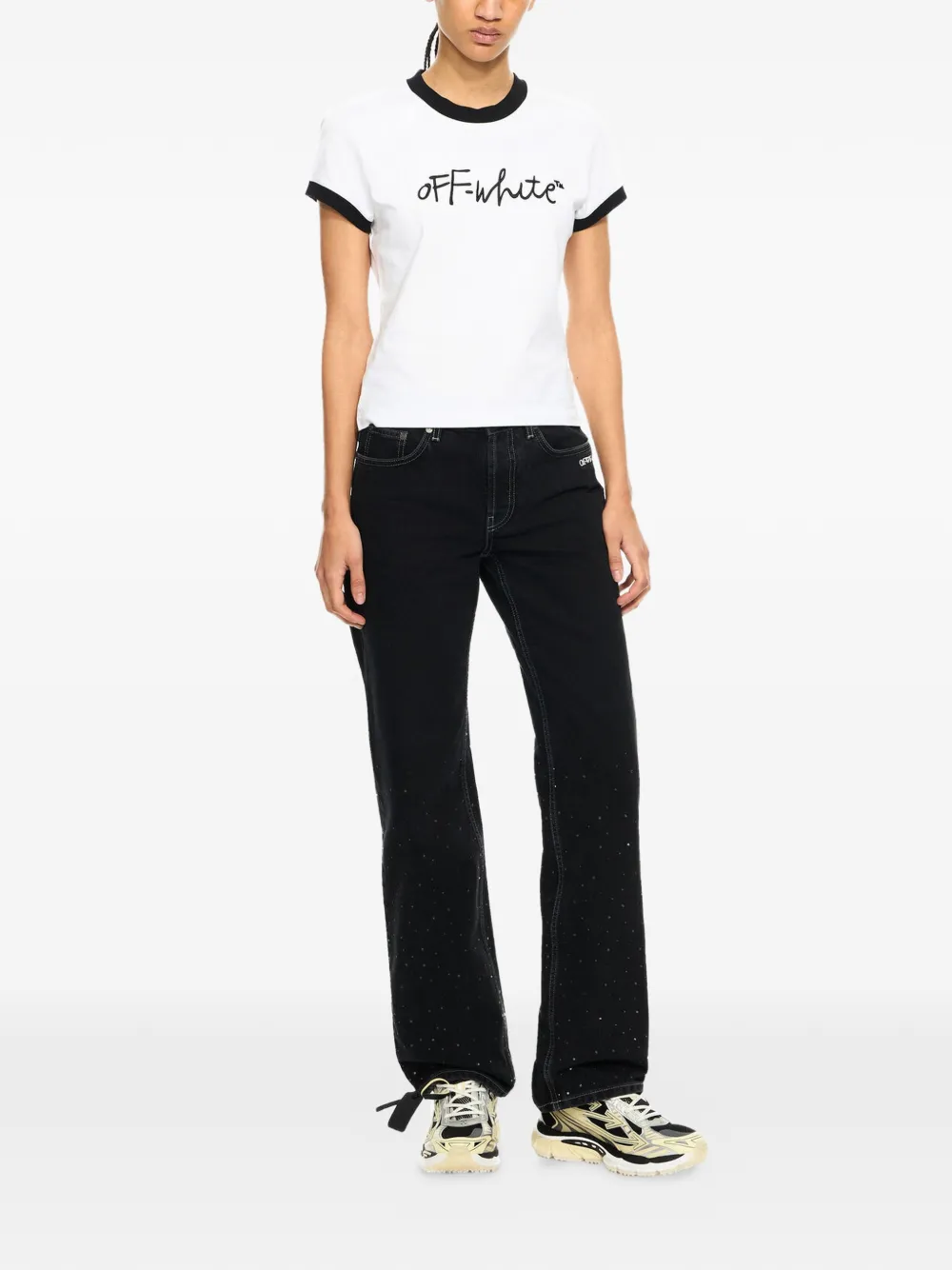  Off-white X Swarovski Crystal-embellished Jeans - Black 