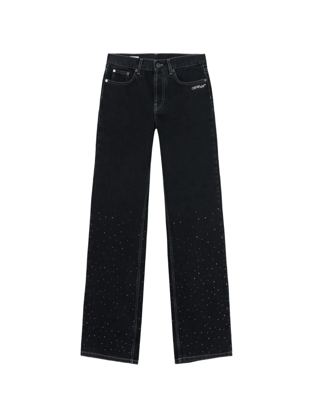 Off-White x Swarovski crystal-embellished jeans - Nero