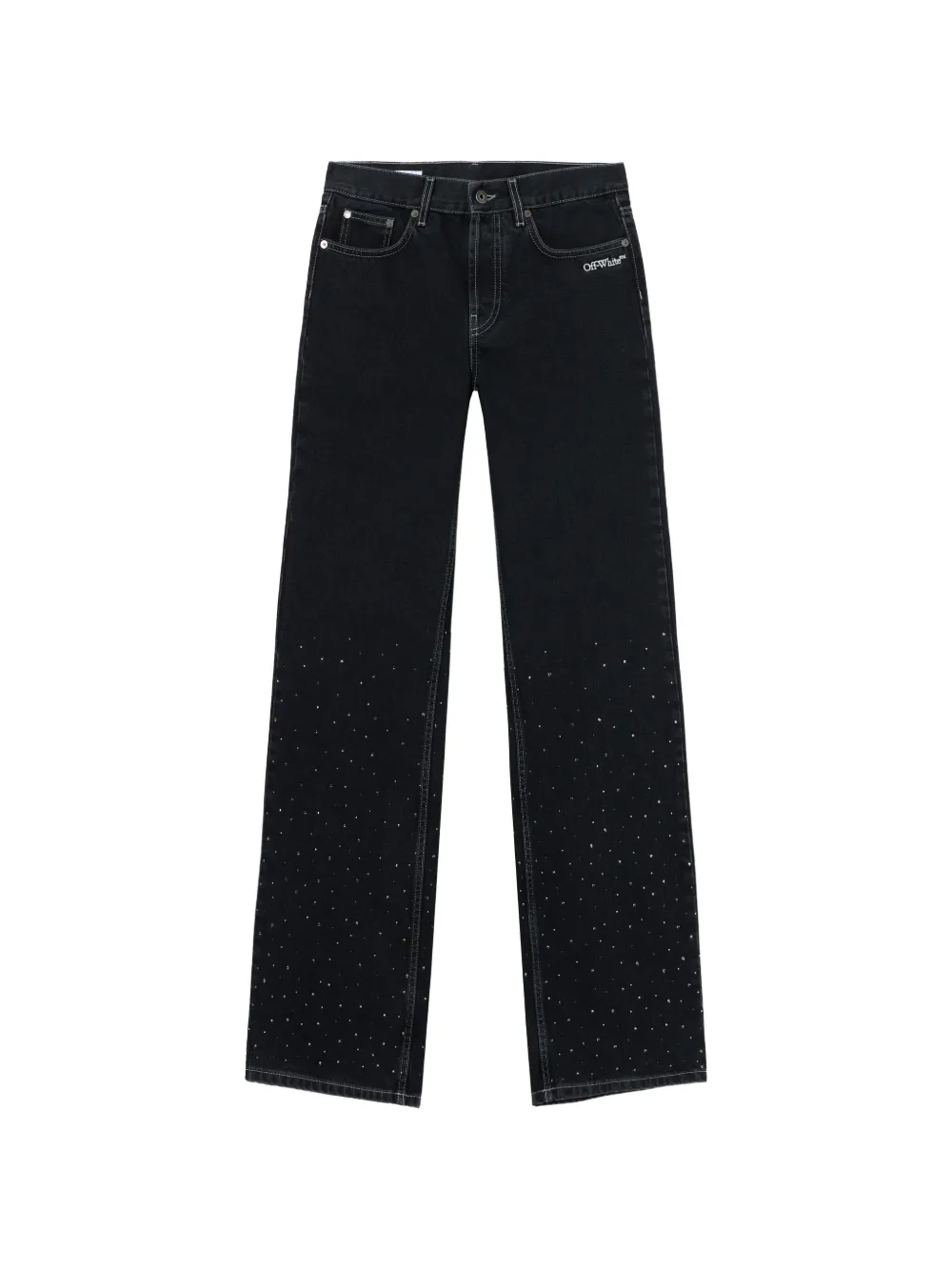 Off-White x Swarovski crystal-embellished jeans - Nero