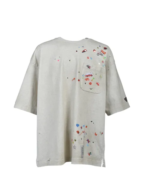 Maison MIHARA YASUHIRO Kids Stickers distressed T-shirt