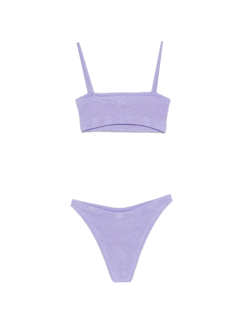  Hunza G Crinkle Texture Straps Swimsuit - Purple 
