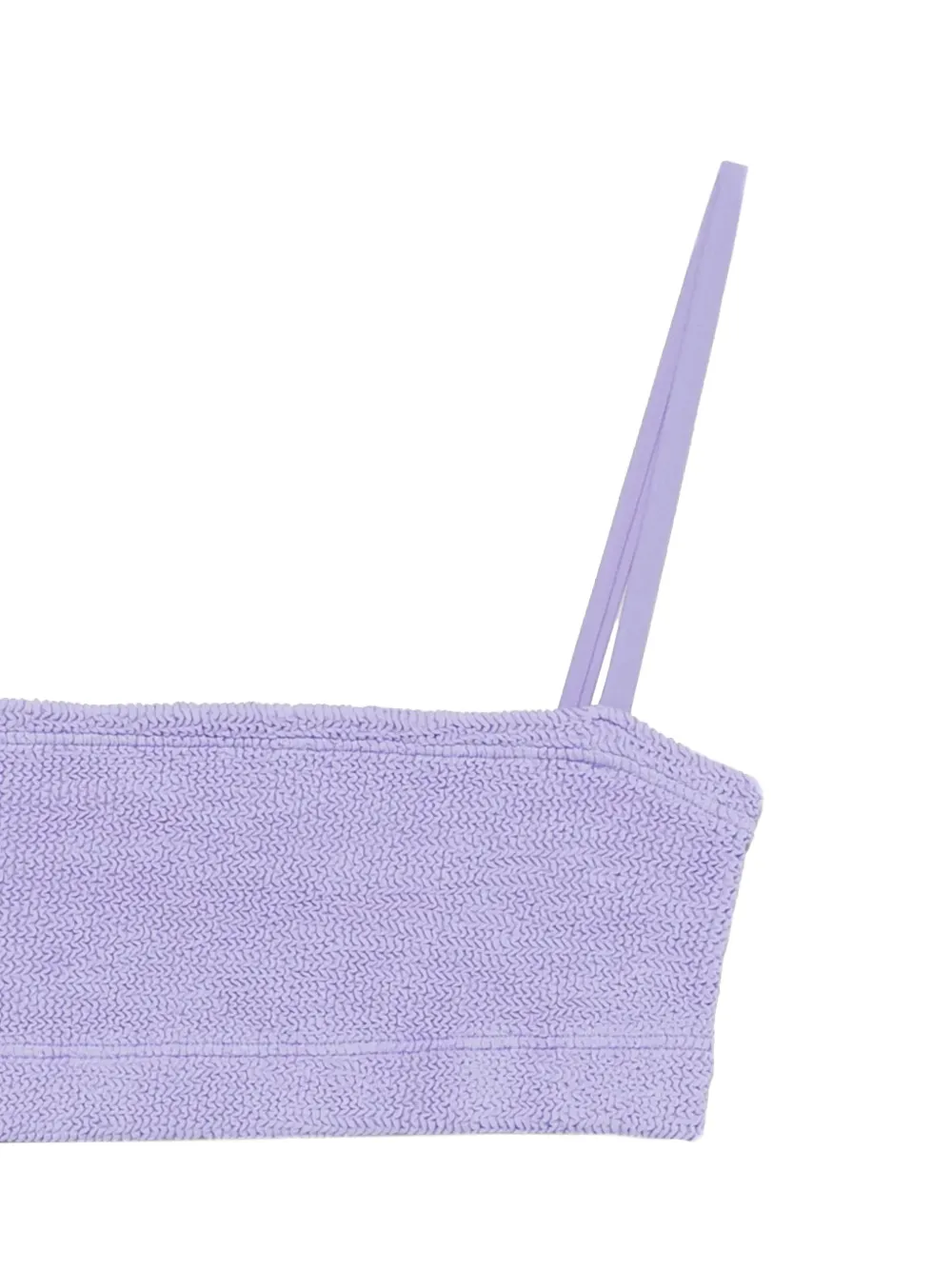  Hunza G Crinkle Texture Straps Swimsuit - Purple 