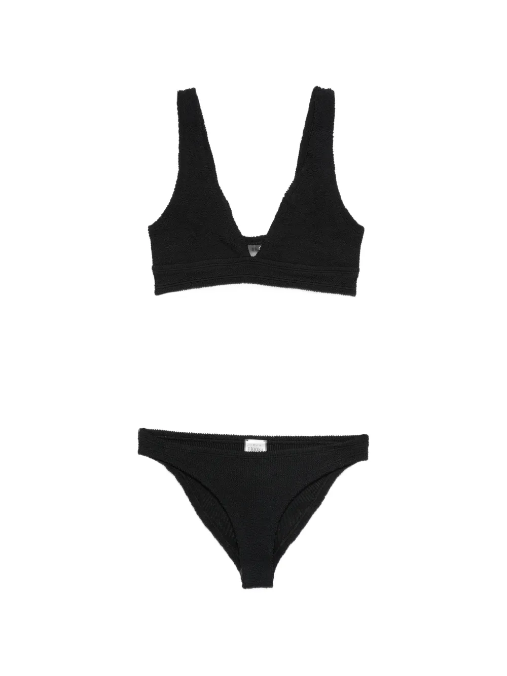 Hunza G Costume intero con scollo a V - Nero