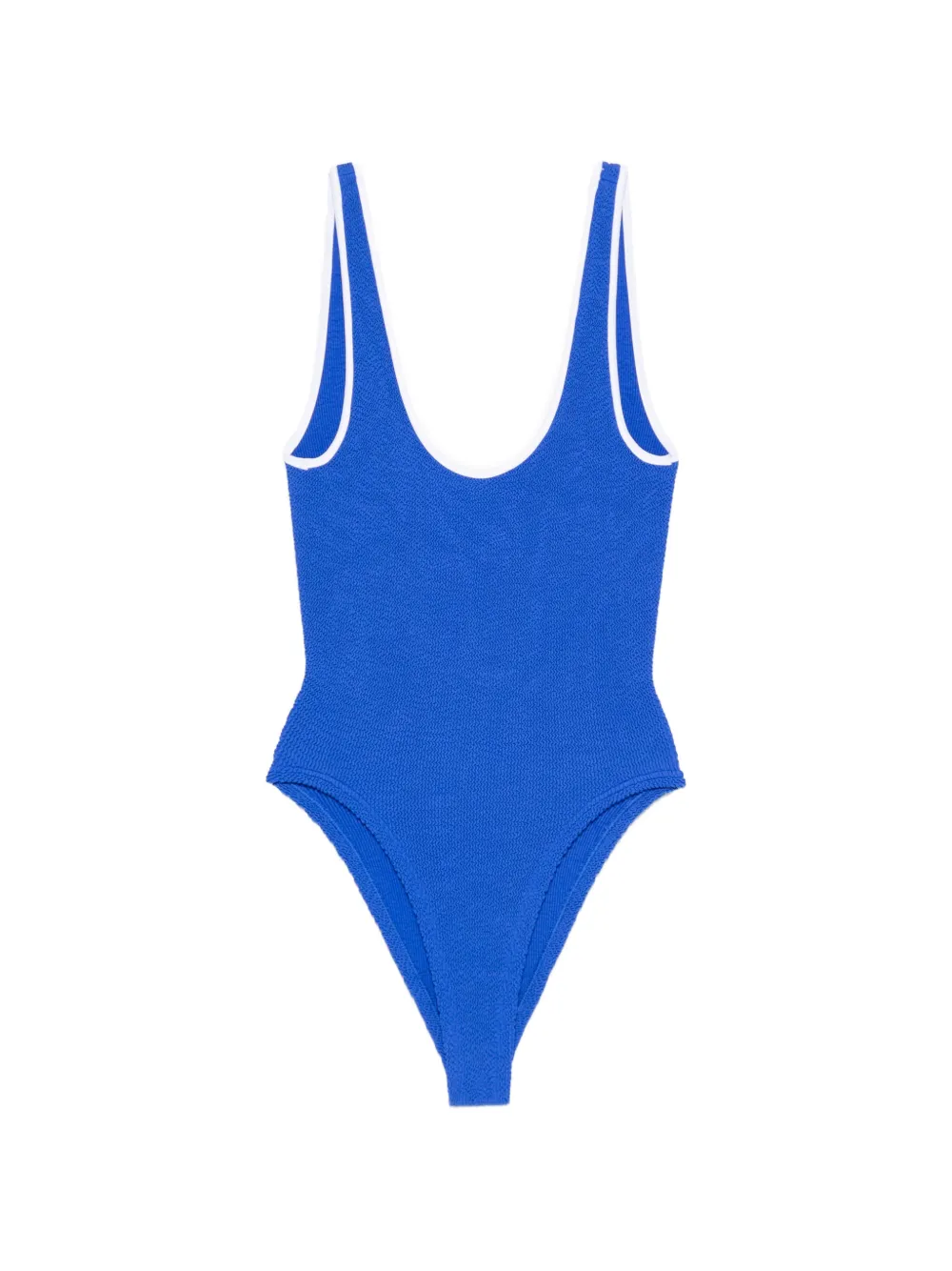 Hunza G Costume intero con scollo ampio - Blu