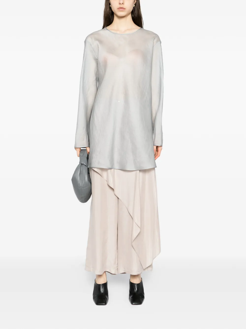  Yeareast Silk Blouse - Grey 