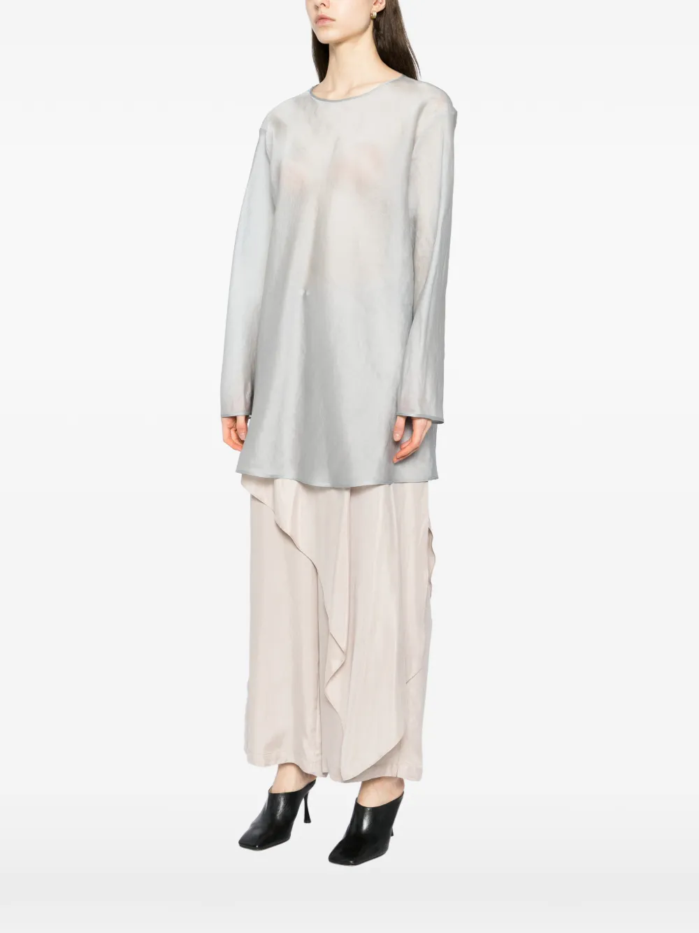  Yeareast Silk Blouse - Grey 