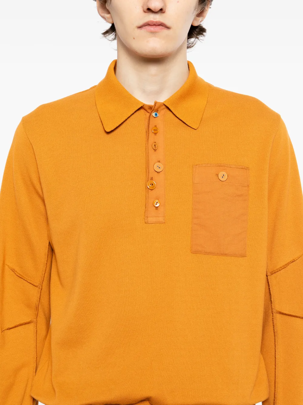 Undercover Katoenen poloshirt Oranje