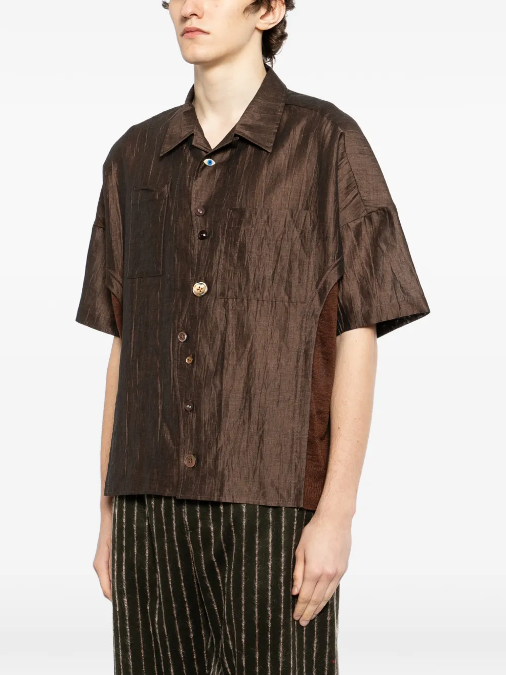  Undercover Camicia A Maniche Corte - Marrone 