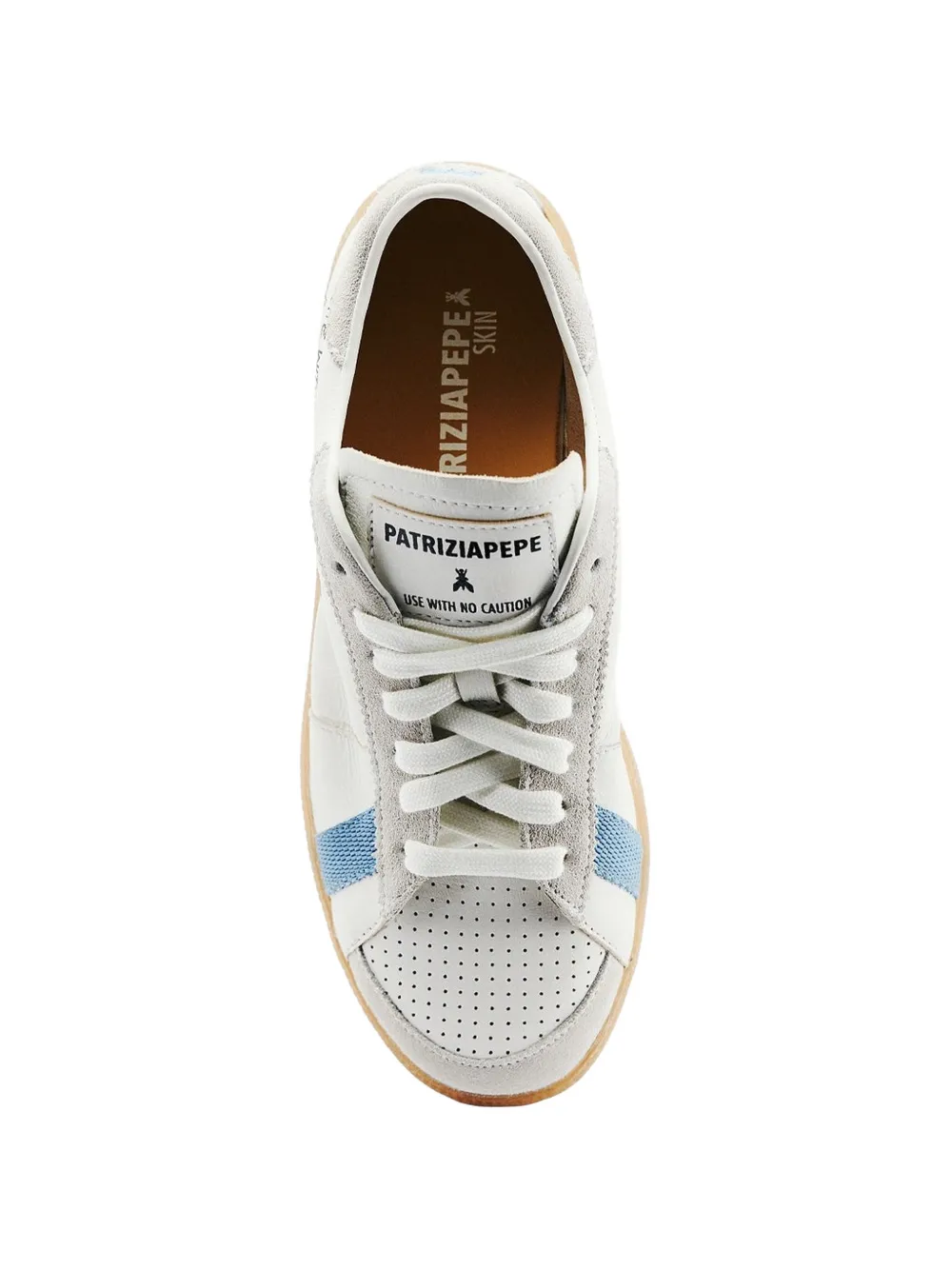 Patrizia Pepe Skin gestreepte sneakers Wit