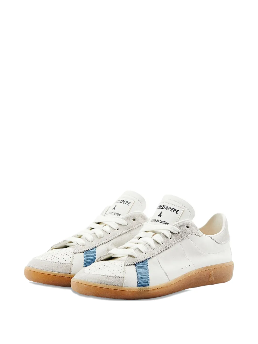 Patrizia Pepe Skin gestreepte sneakers Wit