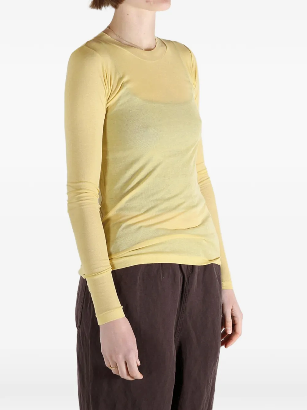  Auralee Long-sleeve T-shirt - Yellow 