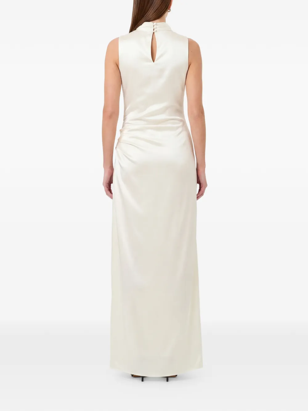 Nicholas Fabiana gedrapeerde maxi-jurk Beige
