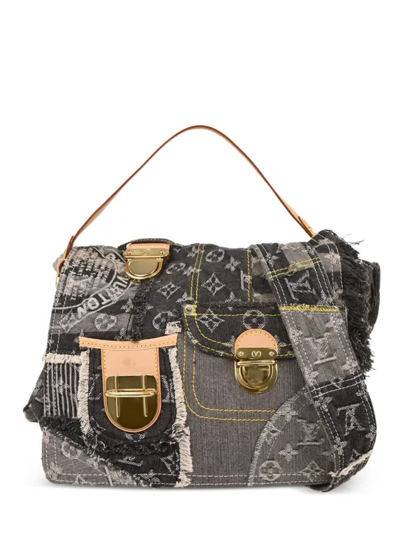 Louis Vuitton Pre-owned 2007 Postie Monogram Patchwork Two-way Tote Bag in Black