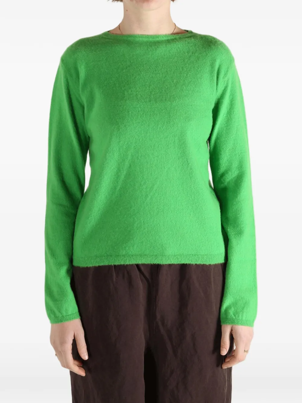  Auralee Round Neck Knitwear - Green 