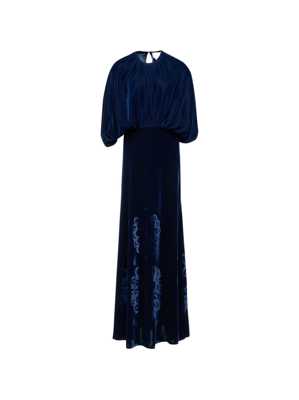 Themis Z Kyma round-neck floral maxi dress - Blu