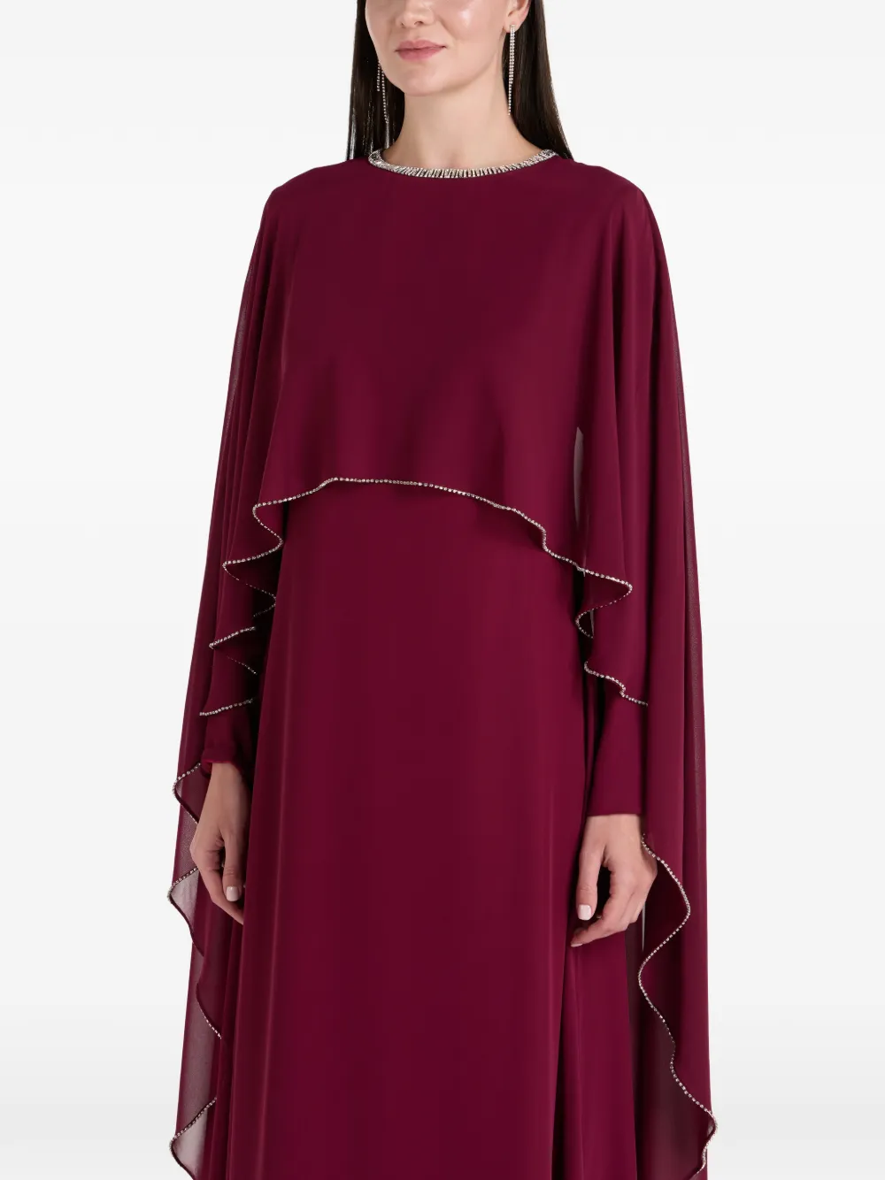 Copurs Samira cape embellished maxi dress