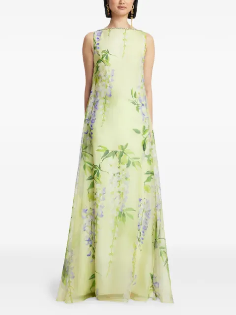Leo Lin Yumei floral-print open-back maxi dress