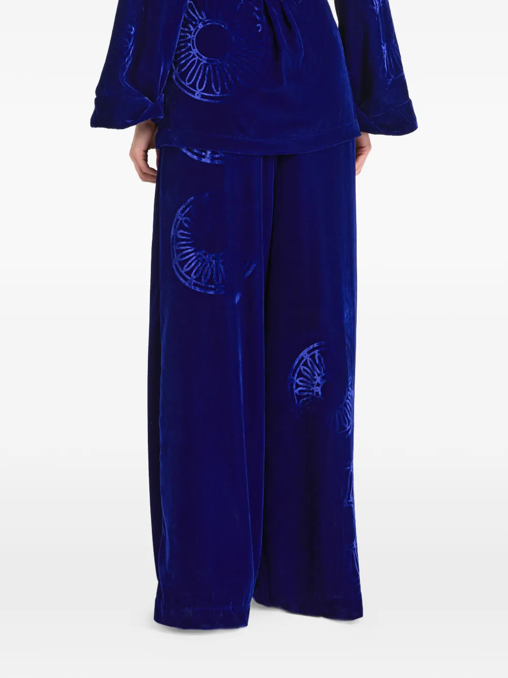 Themis Z Kyma Embossed Trousers in Blue, view 4